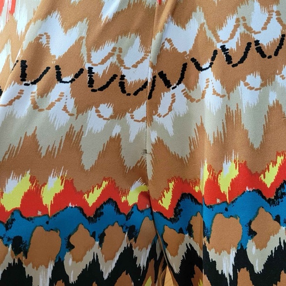 2 for $12 ⚜️Focus 2000 Colorful Palazzo Pants Wide Legs Comfort Waist Size Large - Picture 6 of 7